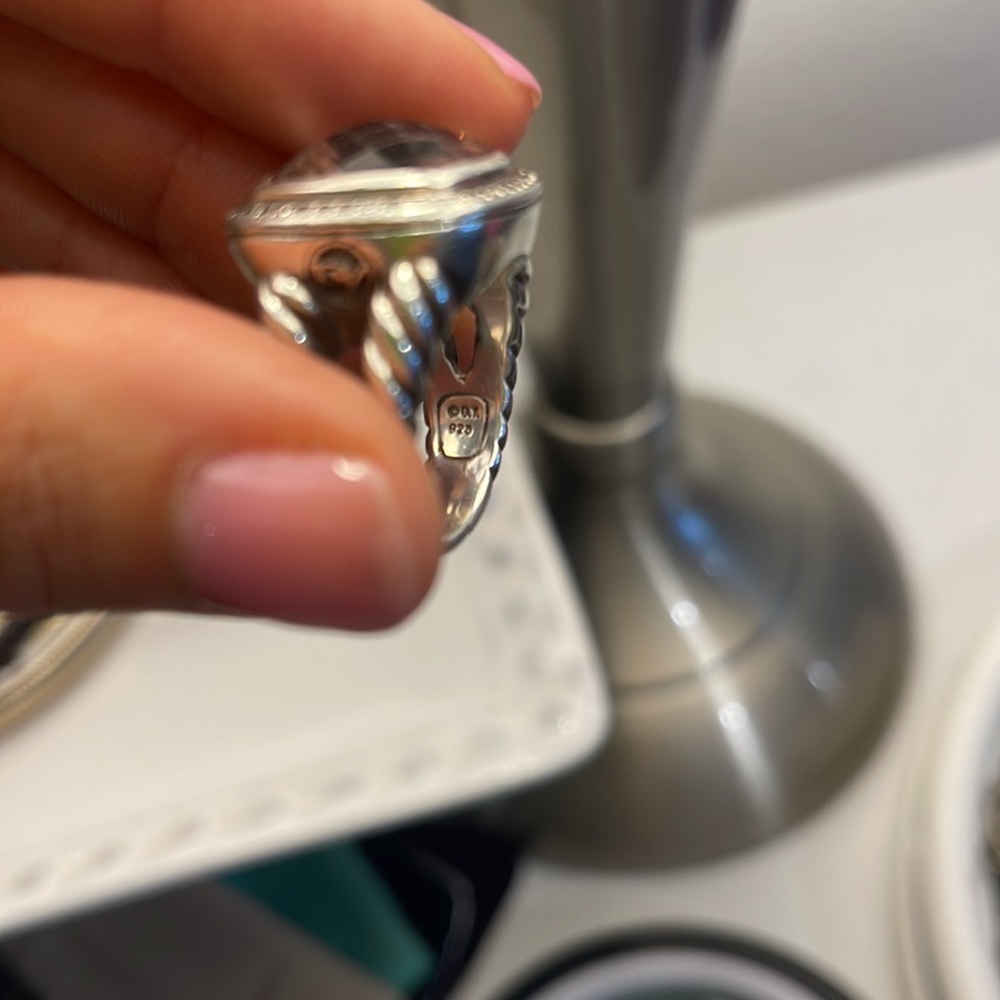 David Yurman 14MM Lavender Amethyst Albion Ring diamonds 925 rare authentic 10.5 - Picture 12 of 16